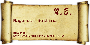 Mayerusz Bettina névjegykártya