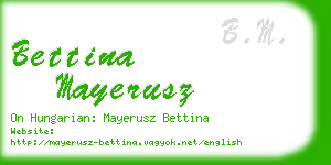 bettina mayerusz business card